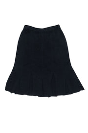 Current Boutique-St. John - Dark Navy Knit Car Wash Hem Skirt Sz 6