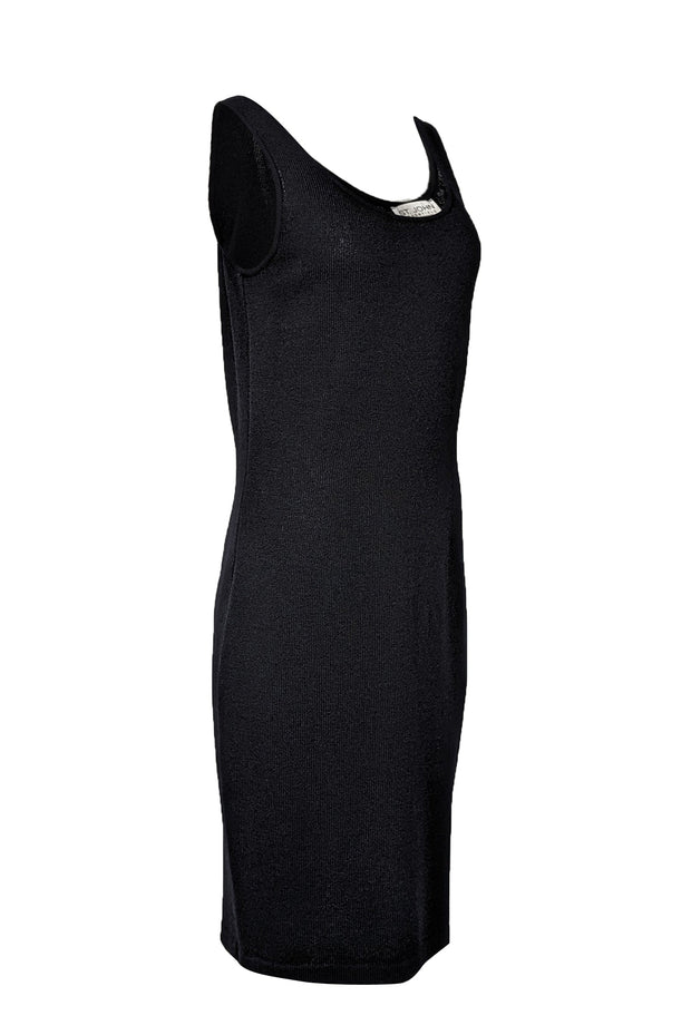 Current Boutique-St. John - Dark Navy Knit Sleeveless Midi Dress Sz 10