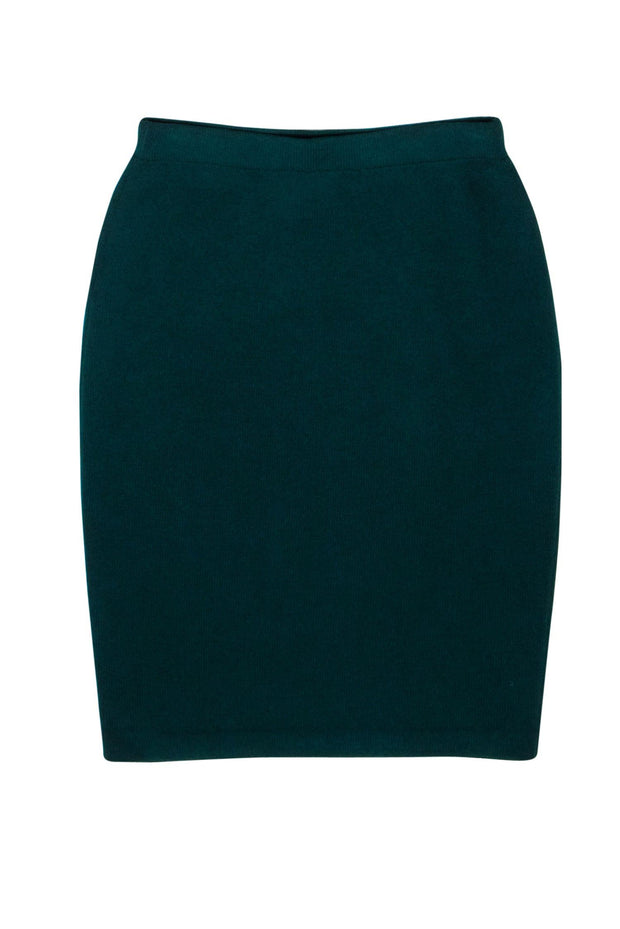 Current Boutique-St. John - Green Wool Blend Knit Pencil Skirt Sz 8