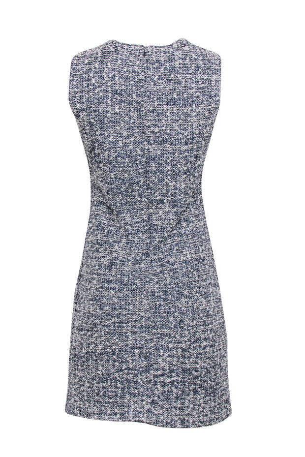 Current Boutique-St. John - Navy & Cream Tweed Sleeveless Dress Sz 6