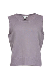 Current Boutique-St. John - Pale Lavender Wool Blend Knit Tank Top Sz L