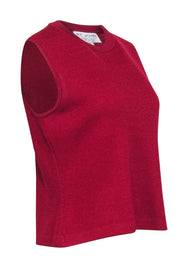 Current Boutique-St. John - Red Knit Crewneck Tank Top Sz M