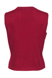 Current Boutique-St. John - Red Knit Crewneck Tank Top Sz M