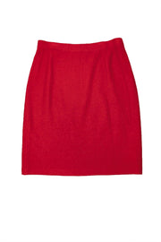 Current Boutique-St. John - Red Knit Skirt Sz 10