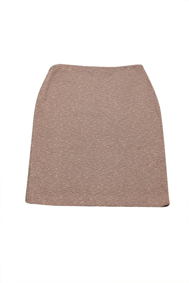 Current Boutique-St. John - Taupe Brown Textured Knit Skirt Sz 8