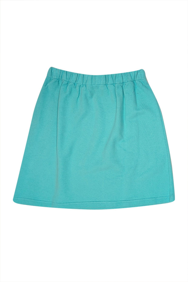 Current Boutique-St. John - Turquoise Cotton Blend Belted Skirt Sz L