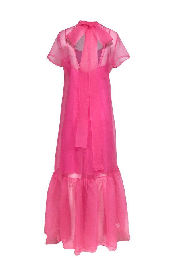 Current Boutique-Staud - Bubble Gum Pink Organza "Calluna" Dress Sz L