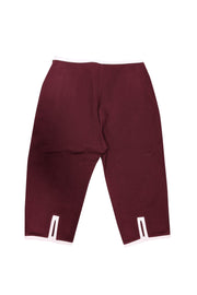 Current Boutique-Staud - Maroon Cropped Pants w/ White Contrast Trim Sz L