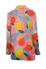 Current Boutique-Staud - Multicolor Citrus Kaleidoscope Print Shirt Sz M