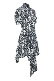 Current Boutique-Stella McCartney - Black & Cream Floral Print Silk Dress Sz 2