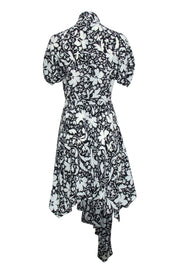 Current Boutique-Stella McCartney - Black & Cream Floral Print Silk Dress Sz 2