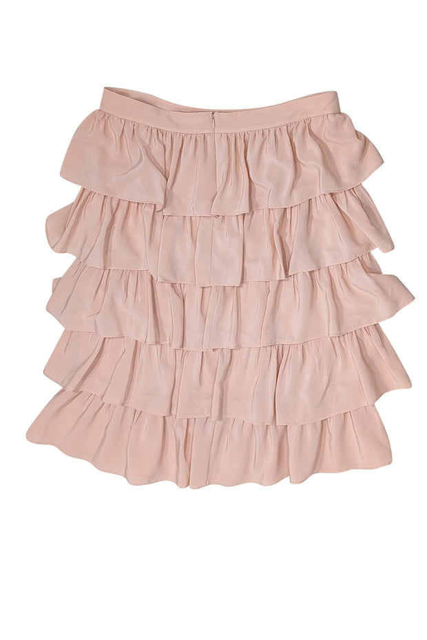 Current Boutique-Stella McCartney - Pastel Pink Silk Ruffled Skirt Sz 10