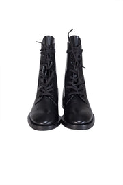 Current Boutique-Stuart Weitzman - Black Leather "Sondra Sleek" Short Boots Sz 8