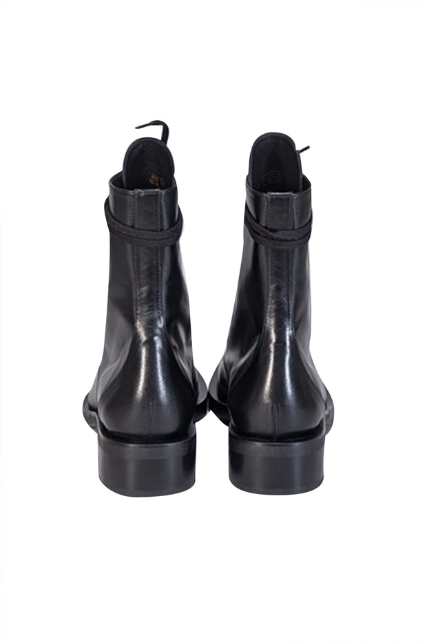 Current Boutique-Stuart Weitzman - Black Leather "Sondra Sleek" Short Boots Sz 8