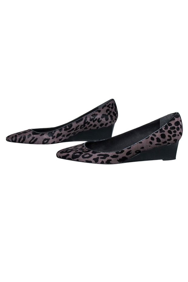 Current Boutique-Stuart Weitzman - Brown & Black Leopard Print Pony Hair Pumps Sz 8.5