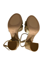 Current Boutique-Stuart Weitzman - Gold Leather Platform Heels Sz 6.5