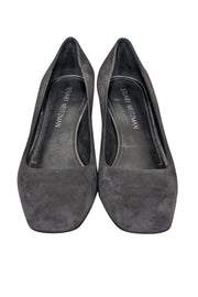 Current Boutique-Stuart Weitzman - Grey Suede Block Heel Pumps Sz 9