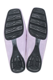 Current Boutique-Stuart Weitzman - Lavender Metallic Leather Mule Loafers w/ Crystal Rhinestones Sz 7