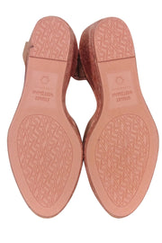 Current Boutique-Stuart Weitzman - Pink "Marguerita" Espadrille Wedges Sz 5.5