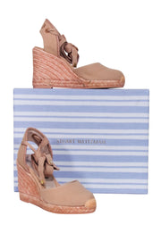 Current Boutique-Stuart Weitzman - Pink "Marguerita" Espadrille Wedges Sz 5.5