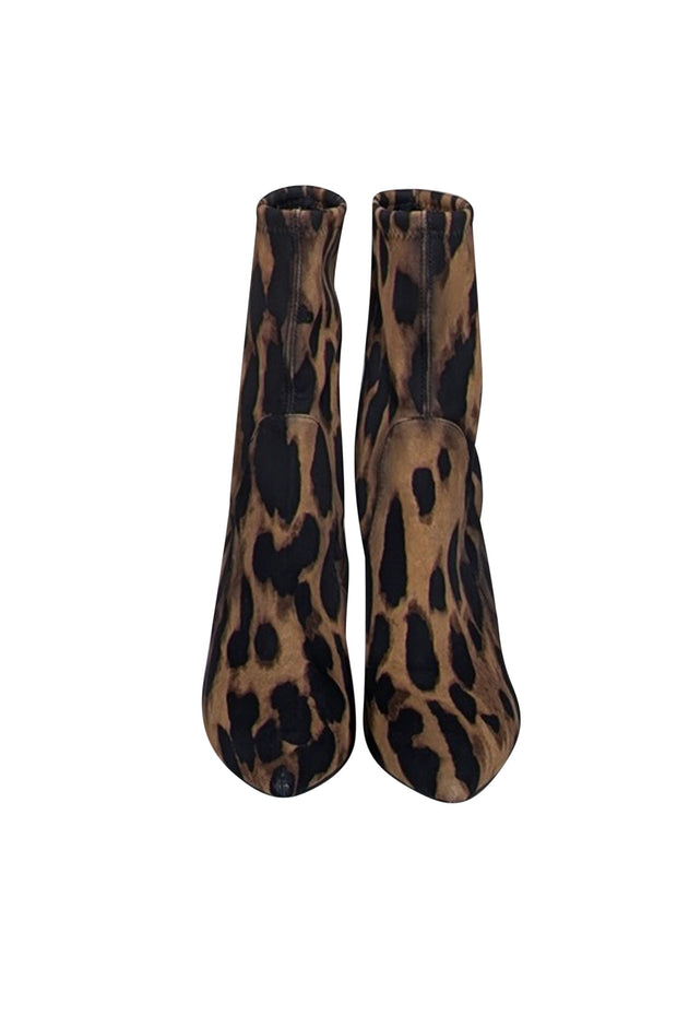 Current Boutique-Stuart Weitzman - Tan & Black Leopard Print Short Boots Sz 7