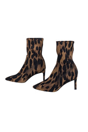 Current Boutique-Stuart Weitzman - Tan & Black Leopard Print Short Boots Sz 7