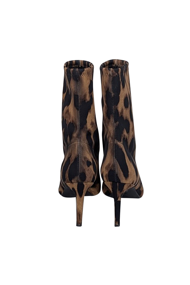 Current Boutique-Stuart Weitzman - Tan & Black Leopard Print Short Boots Sz 7