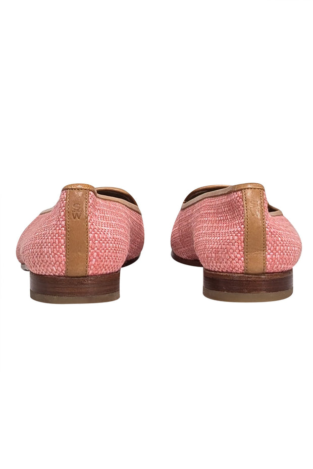 Current Boutique-Stubbs & Wootton - Pink Woven Embroidered Toe Flats Sz 6.5