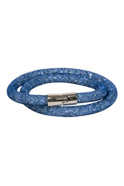 Current Boutique-Swarovski - Blue “Stardust” Double Wrap Bracelet