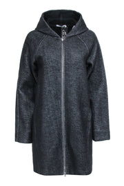 Current Boutique-T by Alexander Wang - Black Heathered Long Jacket Sz S