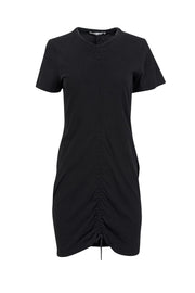 Current Boutique-T by Alexander Wang - Black Ruched Front Shirtdress Sz S