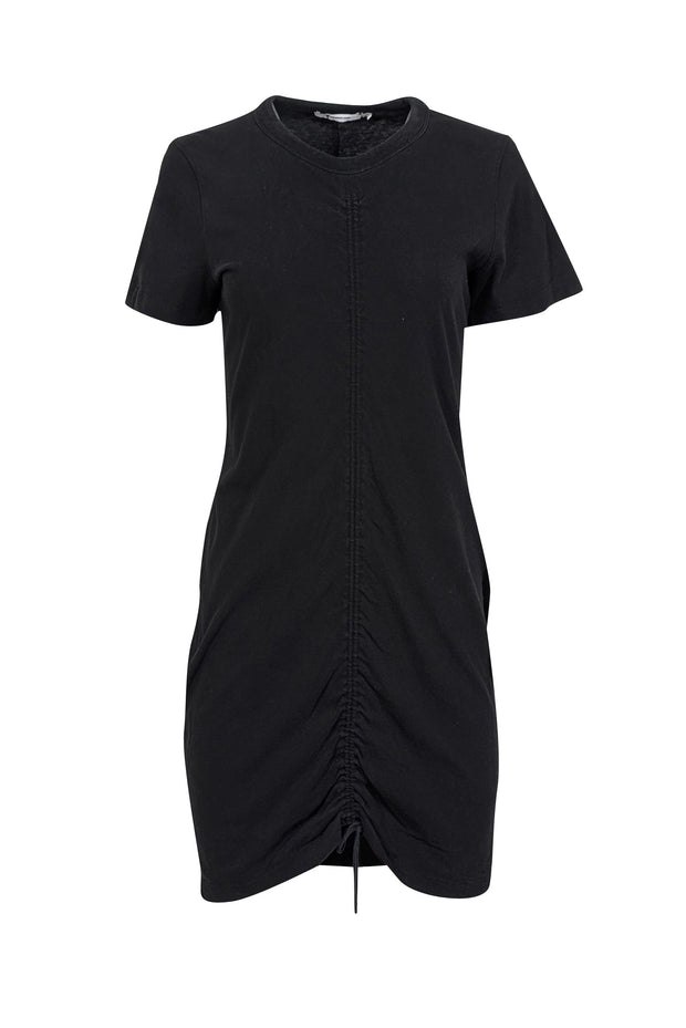 Current Boutique-T by Alexander Wang - Black Ruched Front Shirtdress Sz S