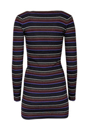 Current Boutique-T by Alexander Wang - Navy, Grey, Maroon, & Mint Striped Long Sleeve Cardigan Sz XS