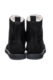 Current Boutique-Tamara Mellon - Black Suede & Shearling "Inside Edge" Ankle Boots Sz 11