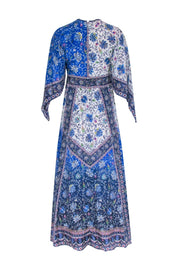 Current Boutique-Tanvi Kedia - Blue Multi Paisley Print Dress Sz 4