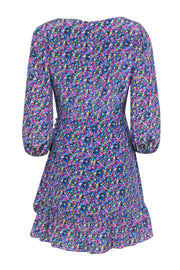 Current Boutique-Tanya Taylor - Blue & Multicolor Confetti Print Silk Dress Sz 0