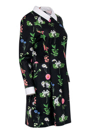 Current Boutique-Ted Baker - Black & Multi Color Floral Collared Dress Sz 10