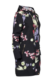 Current Boutique-Ted Baker - Black w/ Multicolor Floral Print Parka Jacket Sz 4