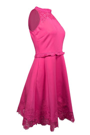 Current Boutique-Ted Baker - Hot Pink w/ Floral Eyelet Trim Detail Sz 6