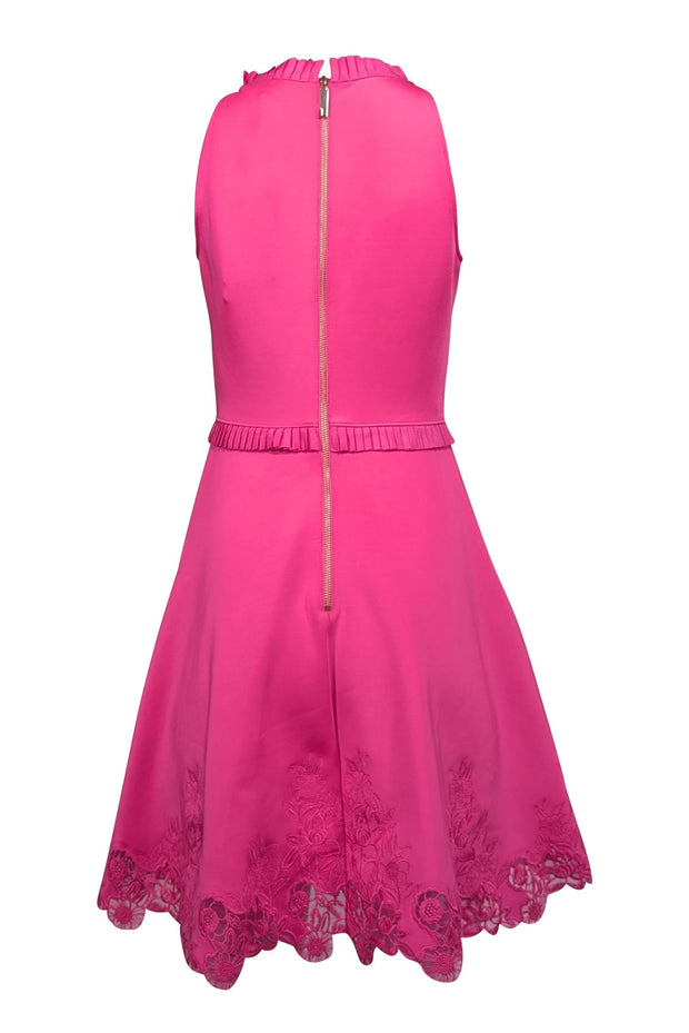 Current Boutique-Ted Baker - Hot Pink w/ Floral Eyelet Trim Detail Sz 6