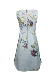 Current Boutique-Ted Baker - Light Blue Floral Print Sleeveless Dress Sz 4