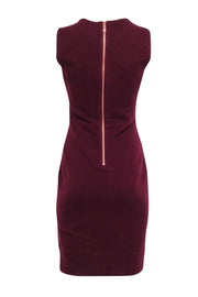 Current Boutique-Ted Baker - Maroon Ribbed Sleeveless Dress Sz 8