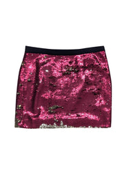 Current Boutique-Ted Baker - Red & Gold Sequin Mini Skirt Sz 8