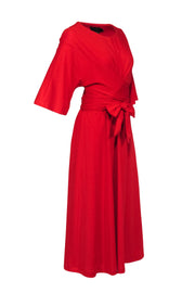 Current Boutique-Ted Baker - Red Long Sleeve Open Back Dress Sz 10