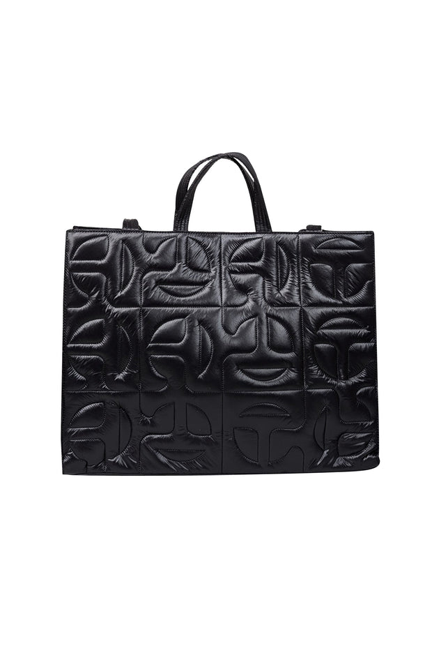 Current Boutique-Telfar - Black Moose Knuckles Quilted Large Shopper