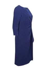 Current Boutique-Teri Jon - Royal Blue Gathered Front Dress Sz 12