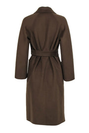 Current Boutique-The Curated - Olive Wool & Cashmere Blend Belted Coat Sz XS