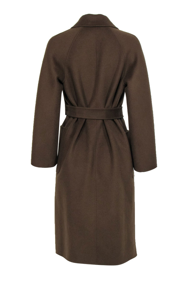 Current Boutique-The Curated - Olive Wool & Cashmere Blend Belted Coat Sz XS