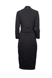 Current Boutique-The Fold - Black Draped Jersey Dress Sz 8