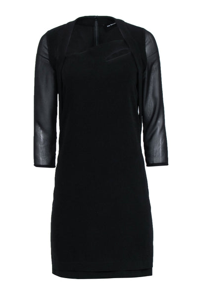 Current Boutique-The Kooples - Black Asymmetric Neck Cutout Dress Sz XS